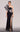 Formal Dresses Pleated Long Formal Fitted Metallic Prom Dress Black/Silver