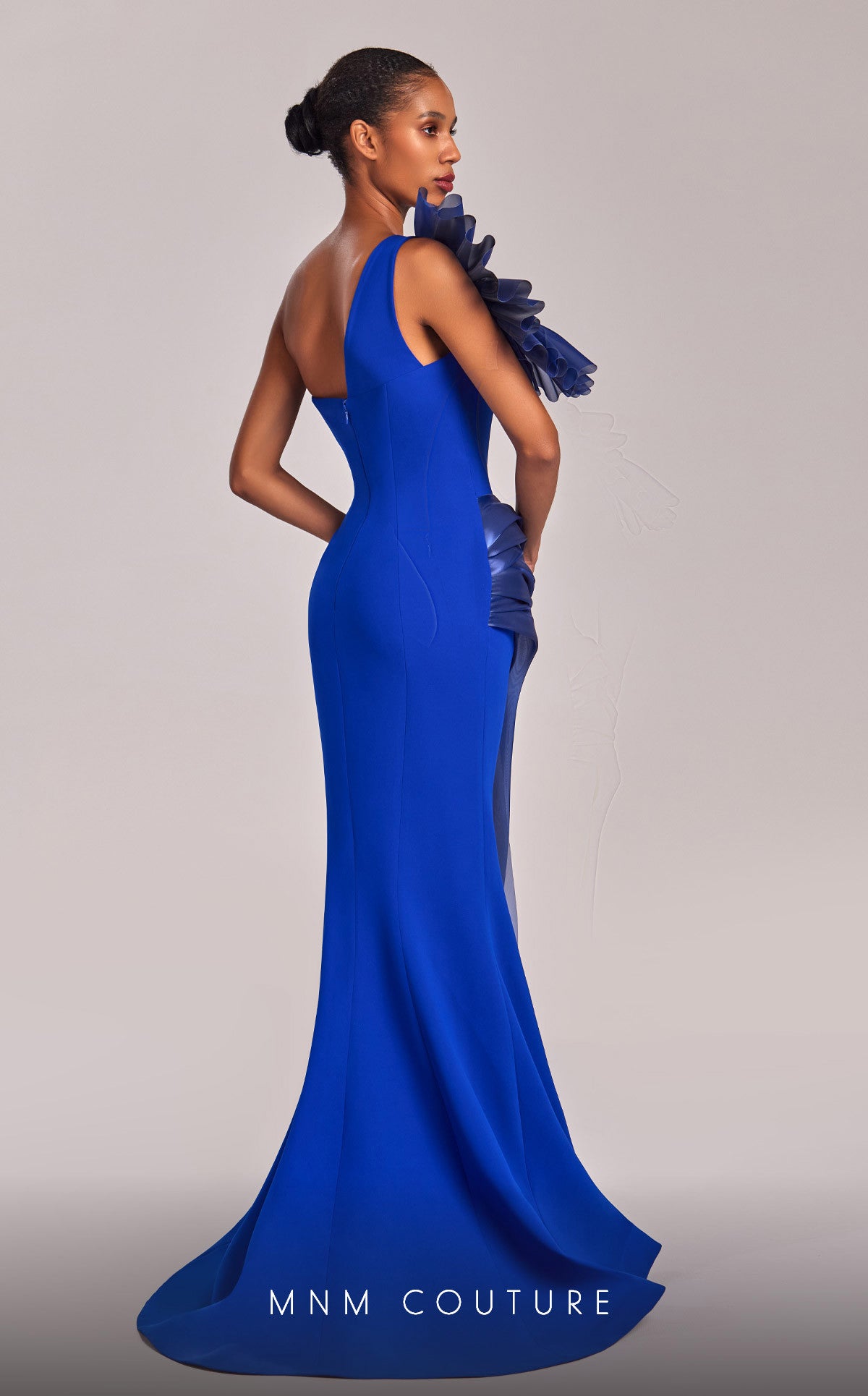 MNM Couture G1808 Mermaid Fit Long Formal Metallic Prom Dress