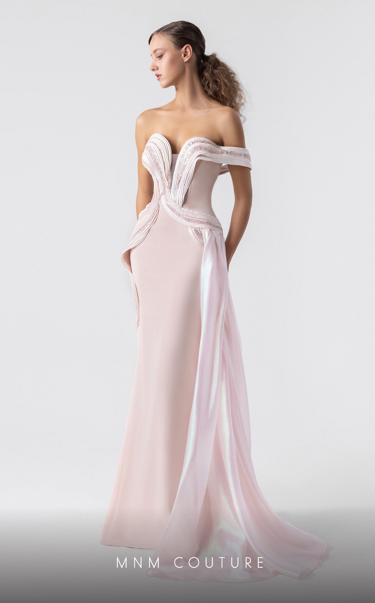 Prom Dresses Lace Fitted Formal Long Prom Dress Pink