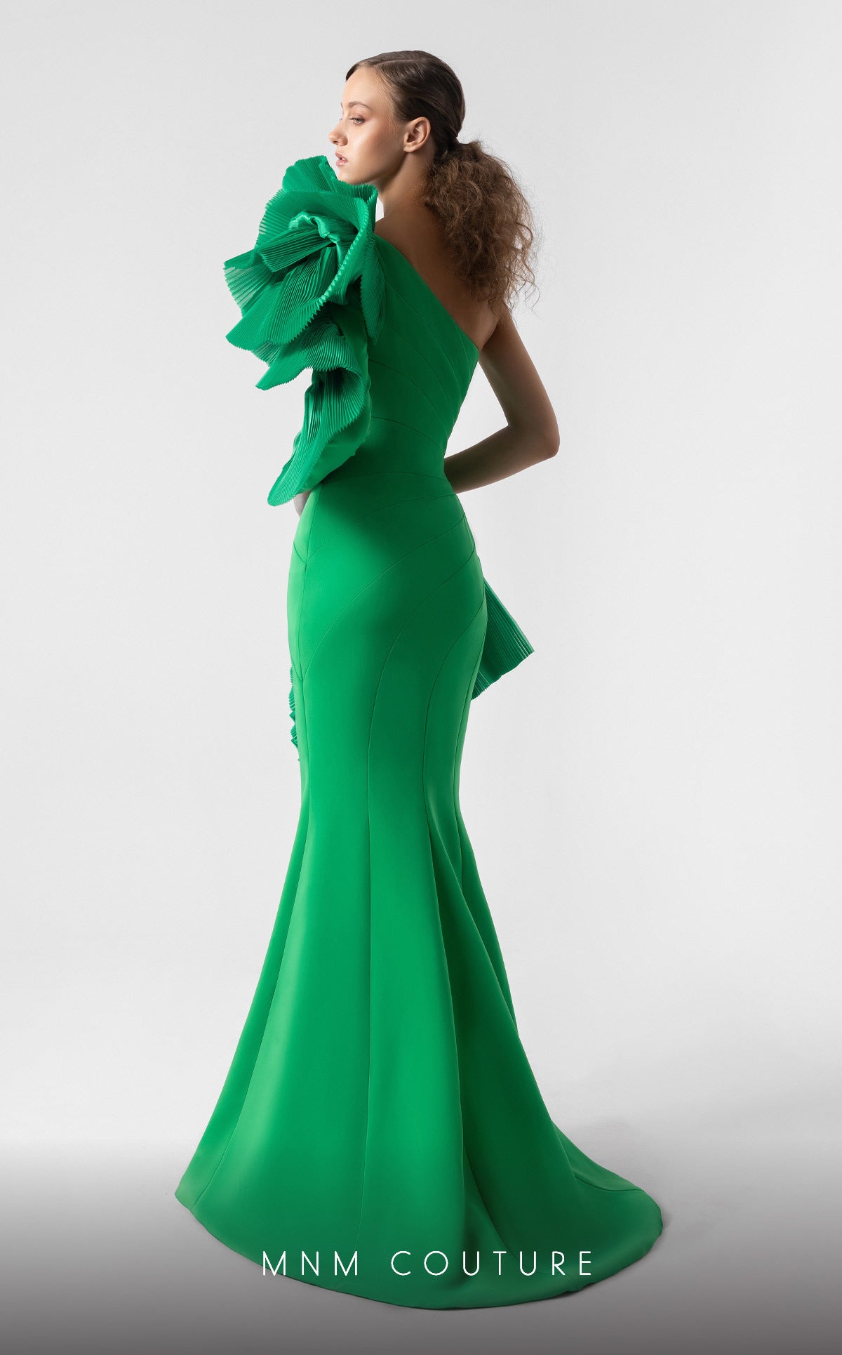Formal Dresses Long Ruffle Prom Formal Evening Dress MNM Couture G1918 Green