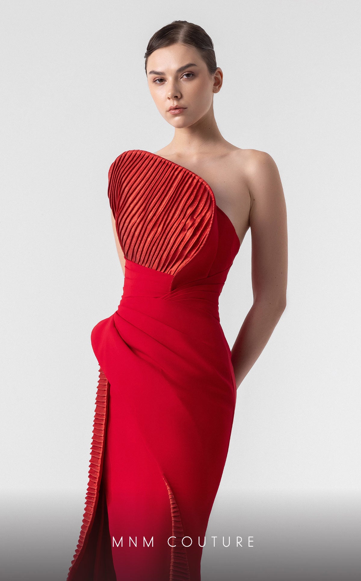 Prom Dresses Pleated Long Formal Prom Dress Red