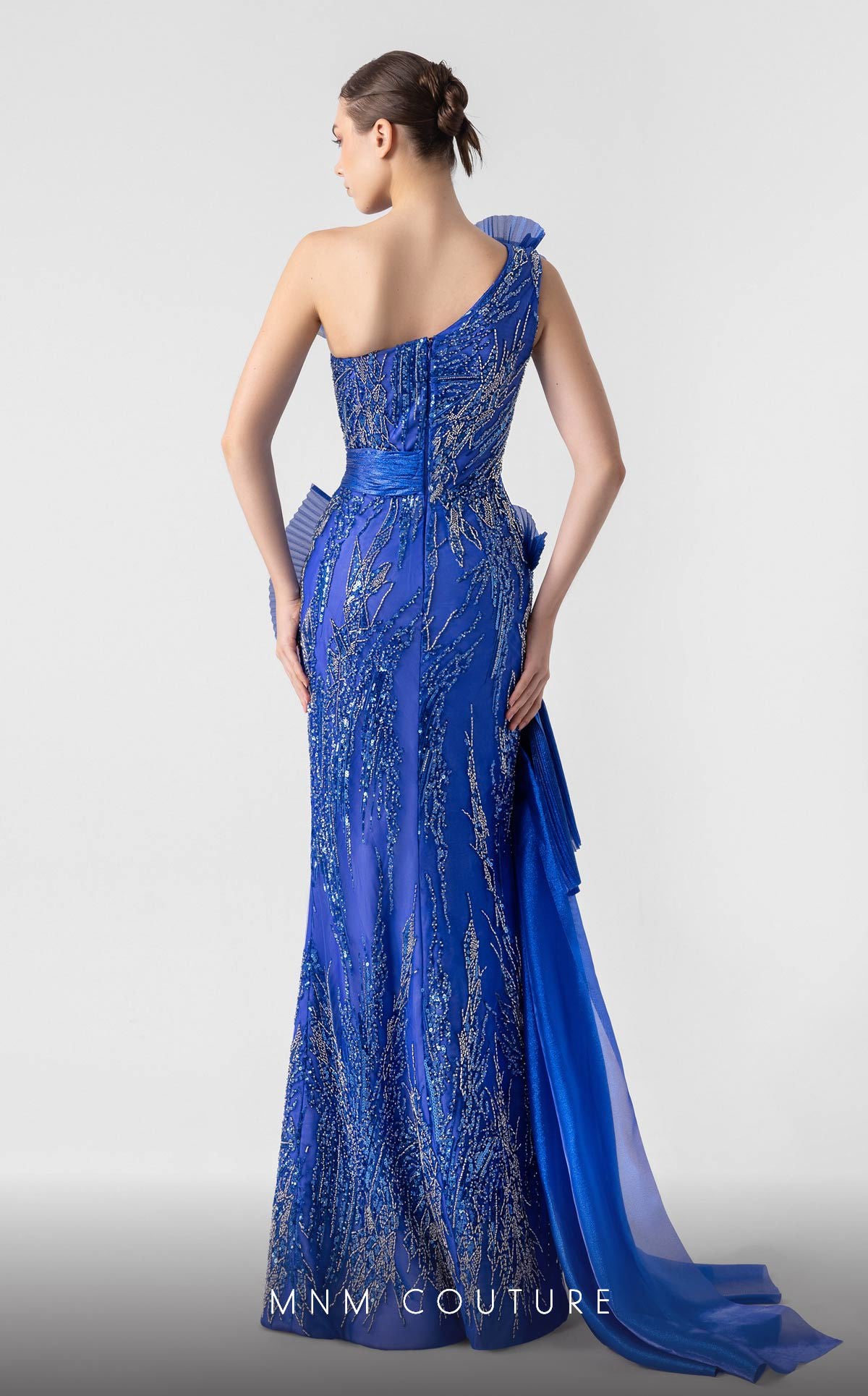 Formal Dresses Long Prom Formal Evening Lace Ruffle Dress MNM Couture G1933 Royal Blue