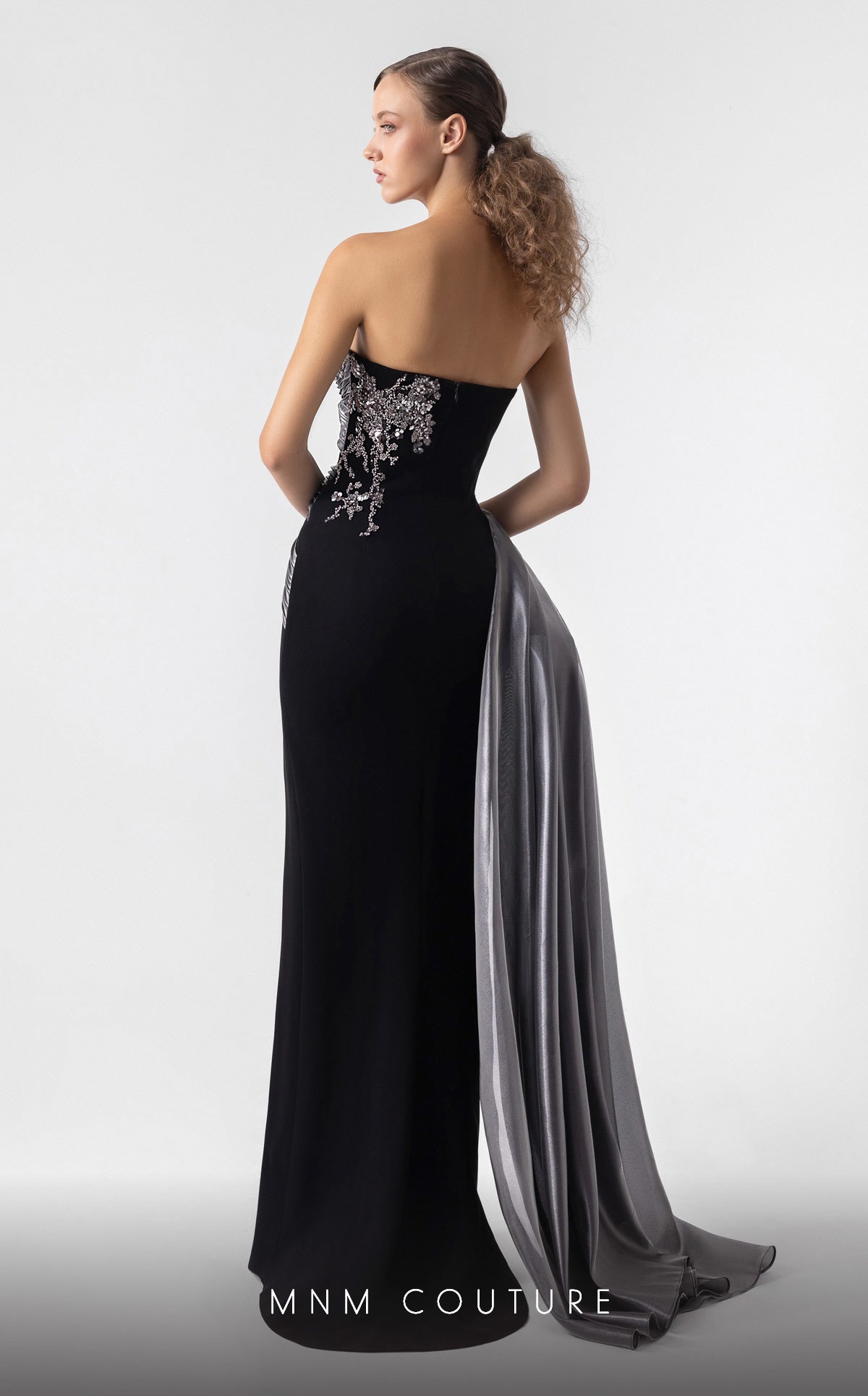 Formal Dresses Long Prom Metallic Formal Evening Dress MNM Couture G1938 Black