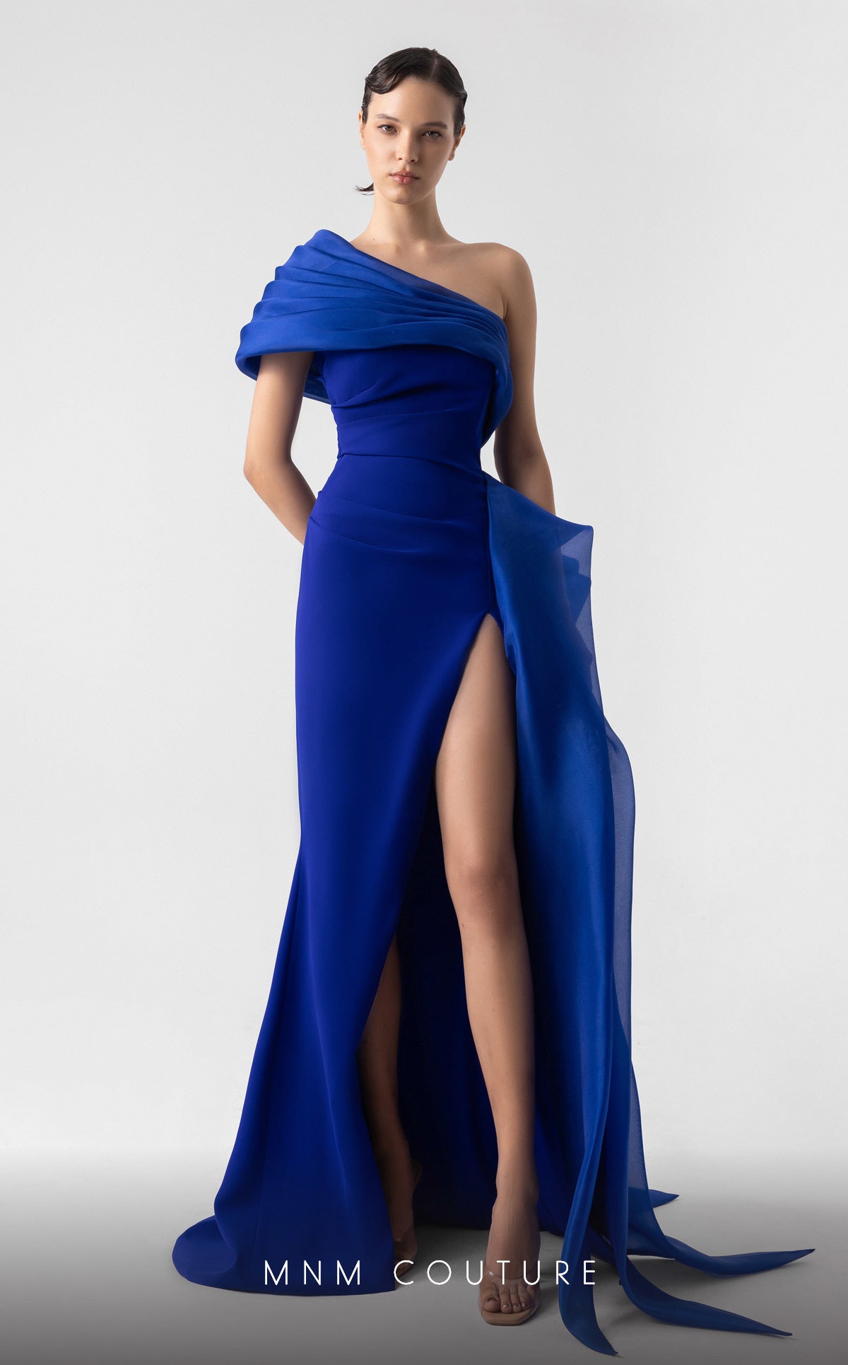 Formal Dresses Long Prom Formal Fitted Slit Evening Dress MNM Couture G1941 Royal Blue