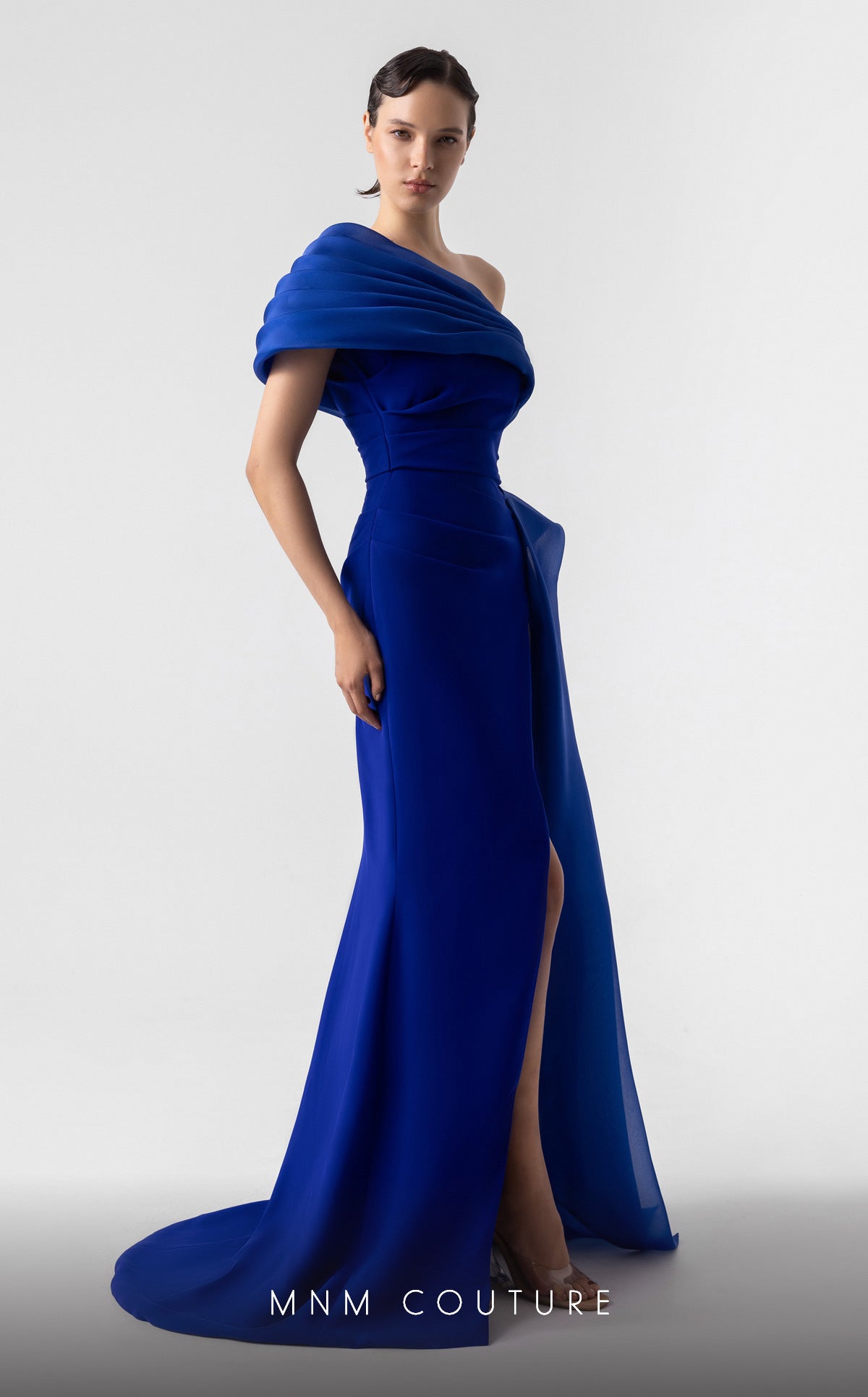 Formal Dresses Long Prom Formal Fitted Slit Evening Dress MNM Couture G1941 Royal Blue