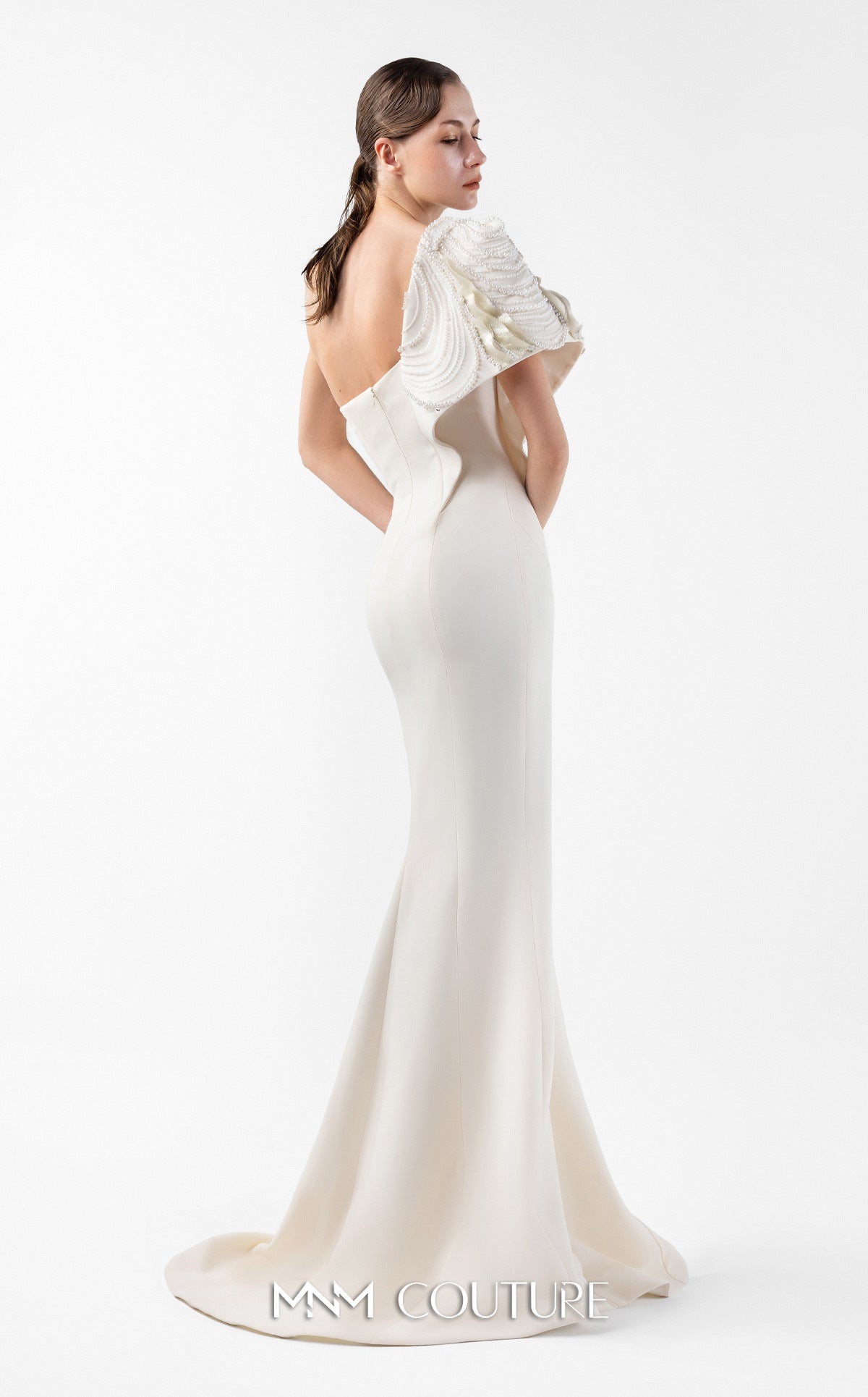 Prom Dresses Long Formal Prom Mermaid Dress MNM Couture G2003 Cream