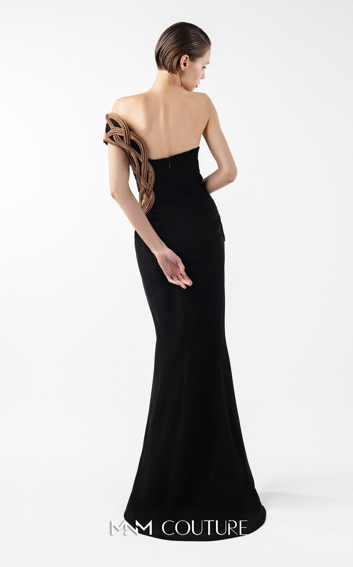 Prom Dresses Long Formal Slit Prom Dress MNM Couture G2043 Black