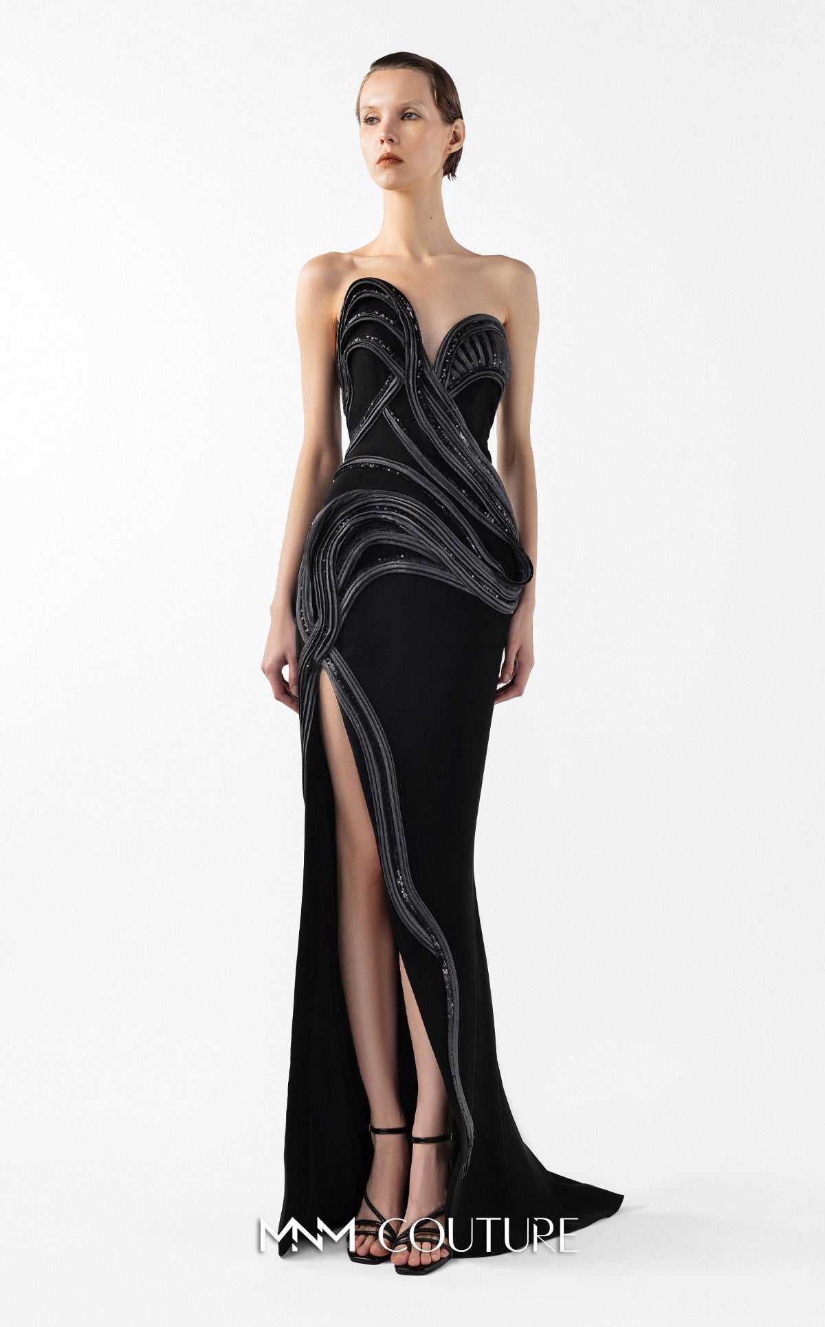 Prom Dresses Long Fitted Formal Prom Dress MNM Couture G2048 Black