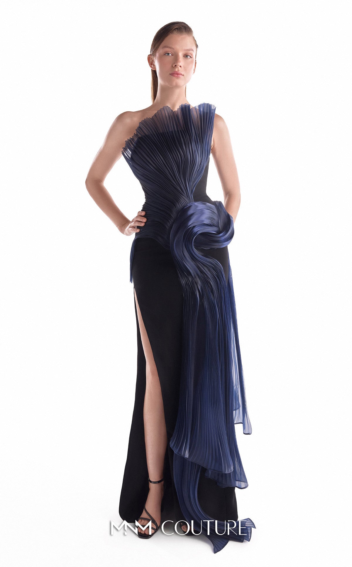 Strapless Floor-Length Organza Formal Sheath MNM Couture G2145