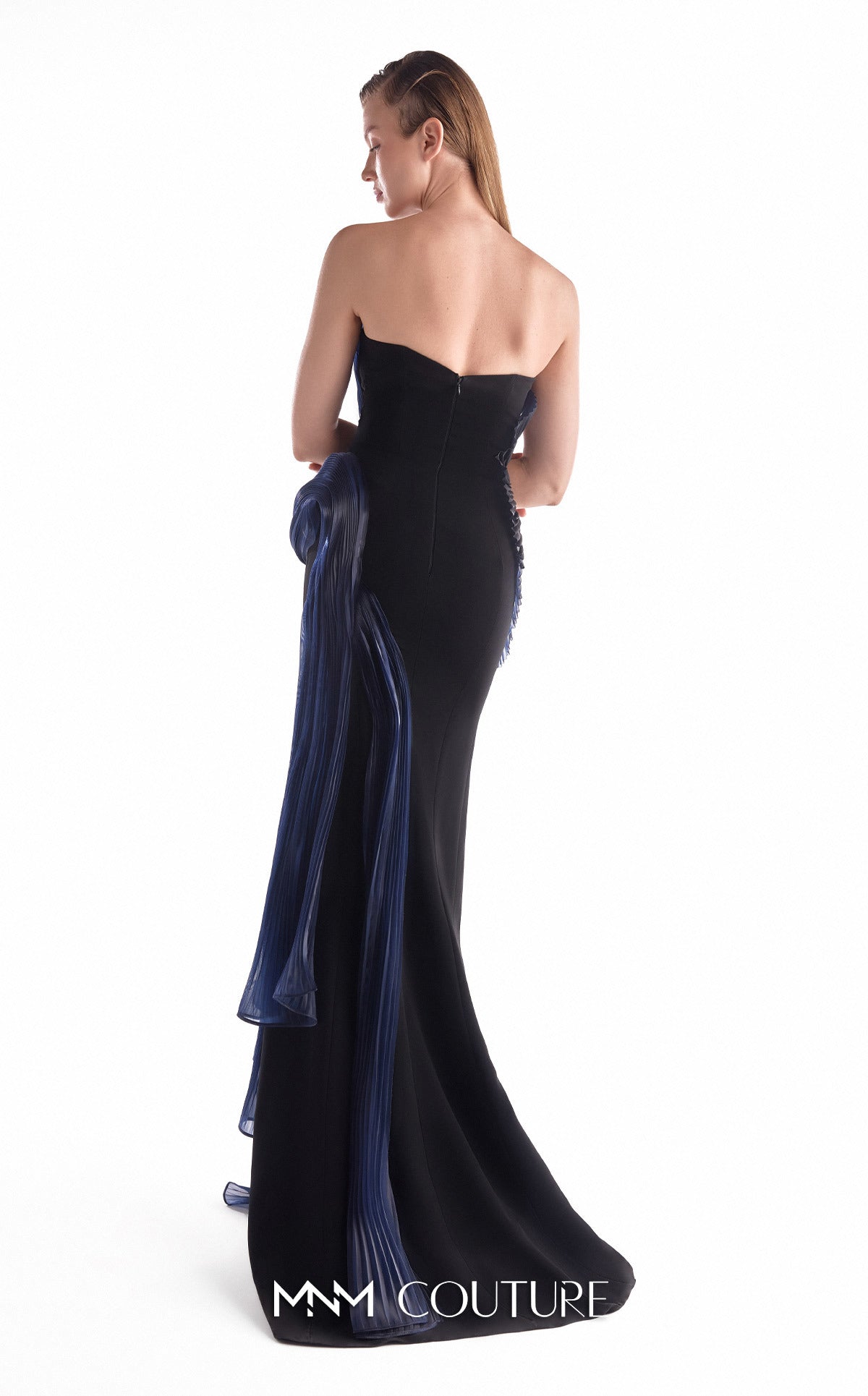 Strapless Floor-Length Organza Formal Sheath MNM Couture G2145