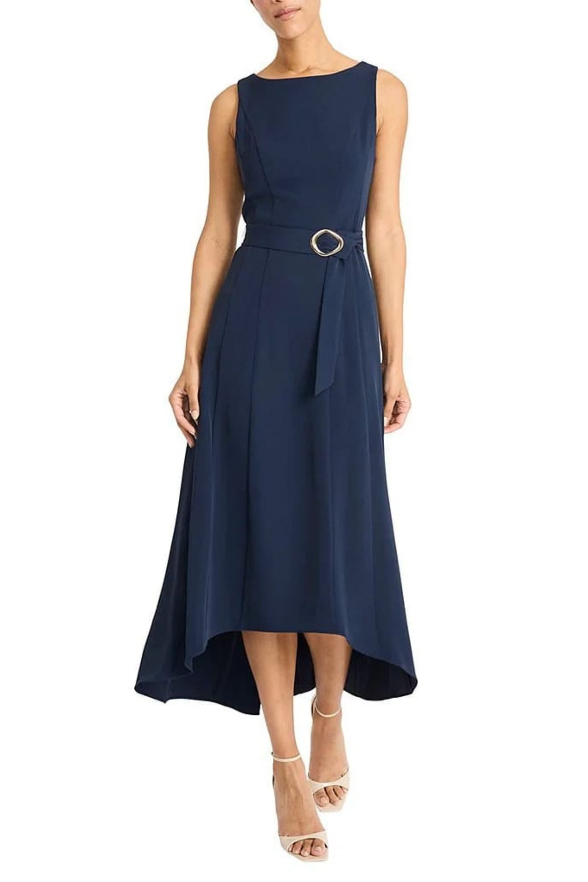 Maggy London Fit & Flare Hi-Lo Midi Dress G6442M