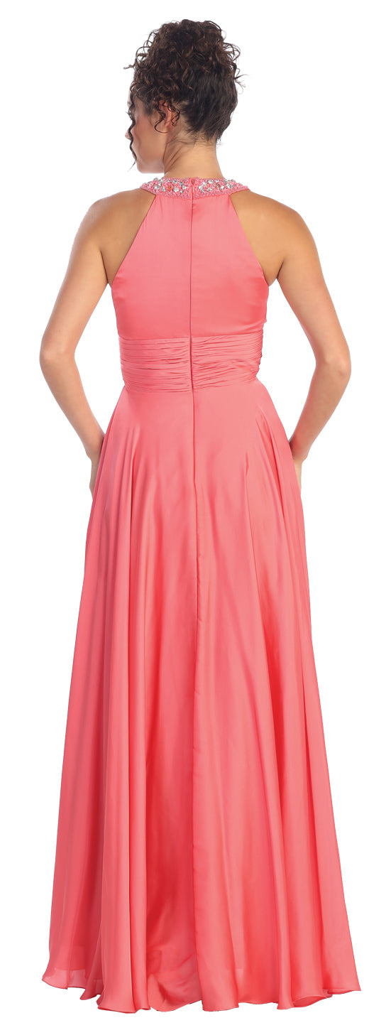 GLS Flowey Long Prom Dress in Teal - Xs