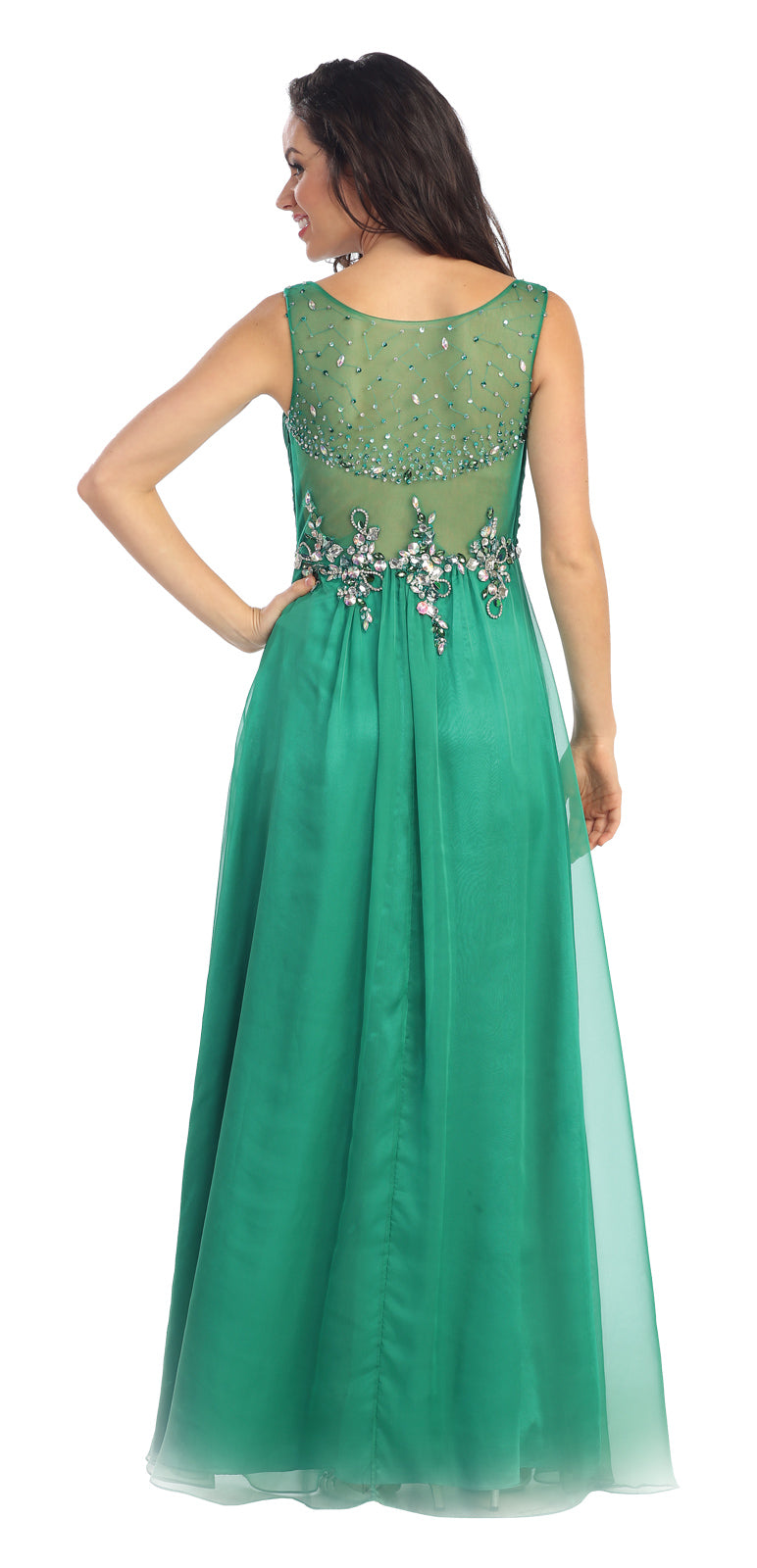 Long Formal Sleeveless Chiffon Prom Dress