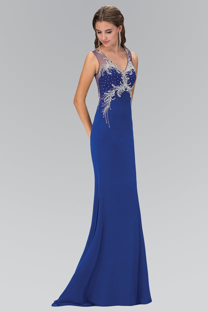 Prom Long Sleeveless Dress Evening Gown - The Dress Outlet Elizabeth K Royal Blue