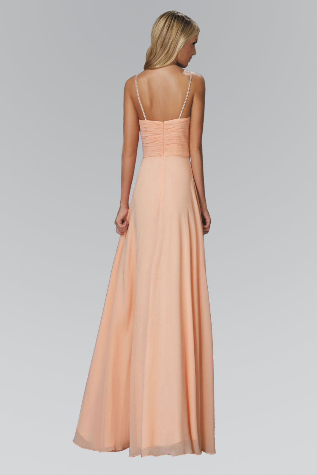 Strapless Long Chiffon Prom Dress Royal Blue Prom Dress Evening Dress MA158 main image 1