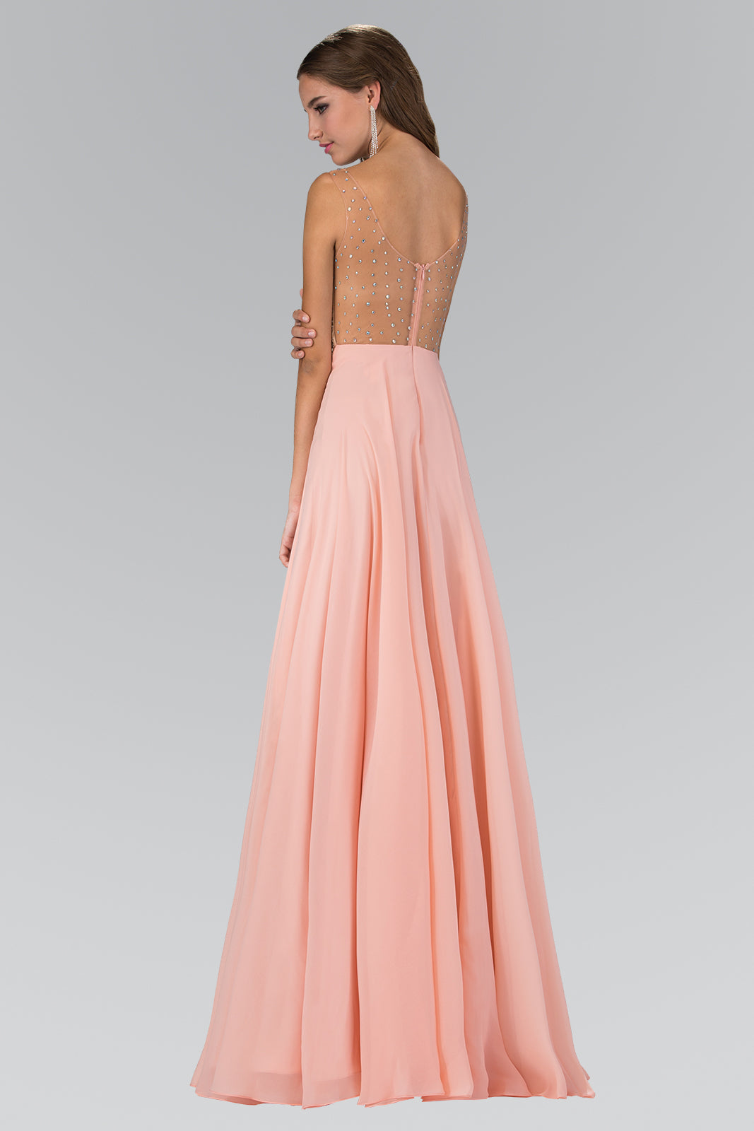 Long Formal Sleeeveless Chiffon Prom Dress
