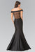 Mermaid Long Off Shoulder Formal Prom Dress - The Dress Outlet Elizabeth K Black