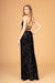 Prom Dresses Sequin Long Prom Slit Dress Black