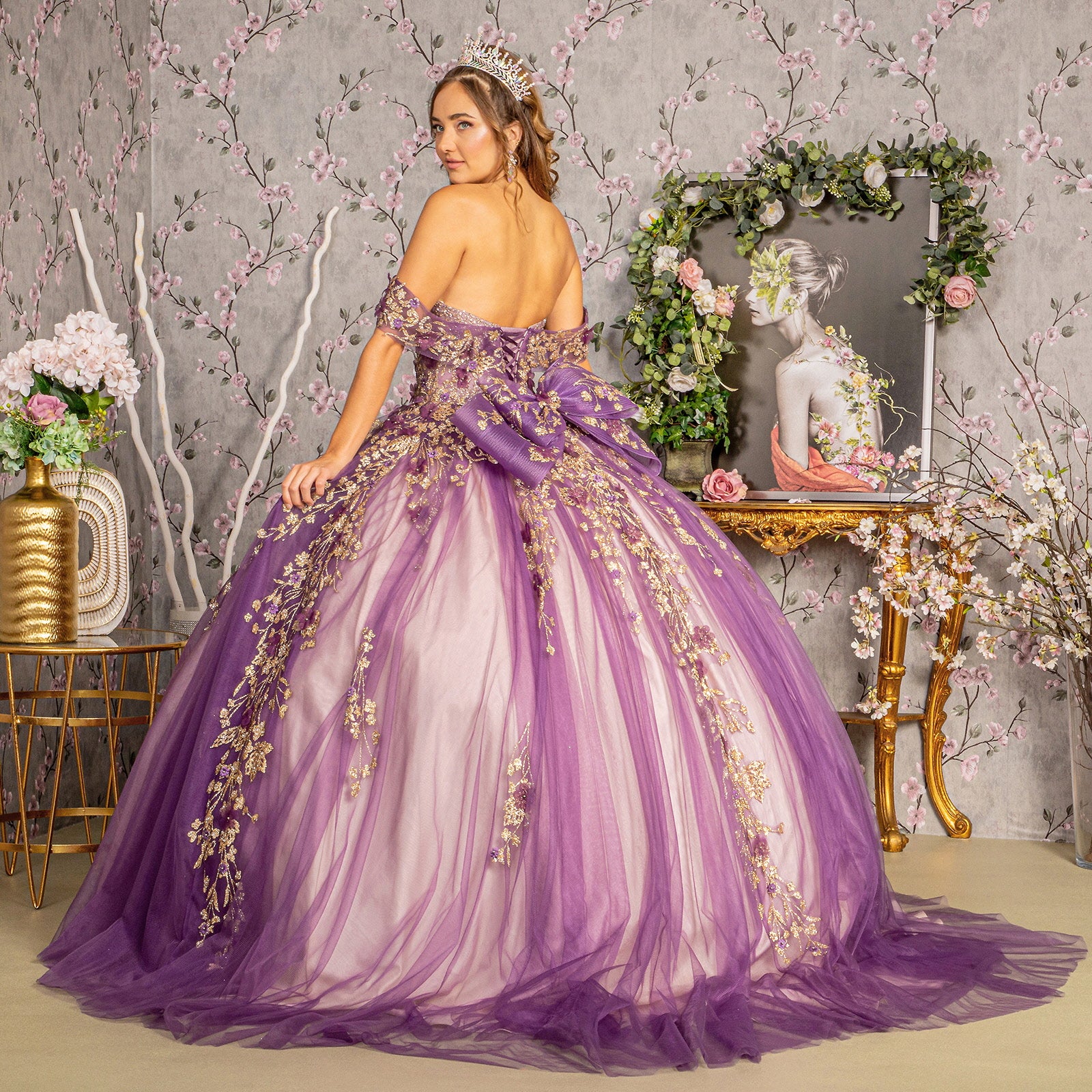 Long Ball Gown Quinceanera Dress