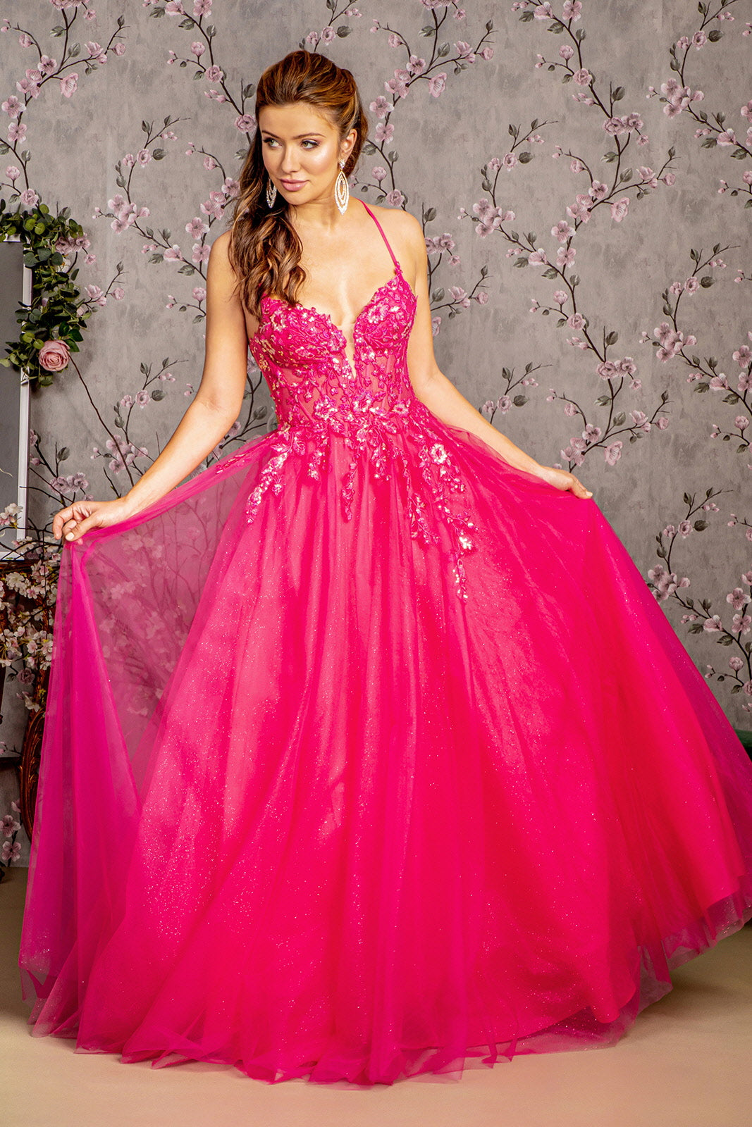 Hot Pink Prom Long Sequin Glitter Formal Dress for $251.0 – The Dress