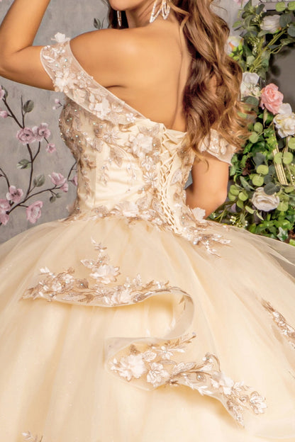 Quinceniera Dresses Jewel Sequin Quinceanera Ball Gown Champagne