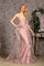 Prom Dresses Prom Waist Drape Mermaid Long Dress Mauve