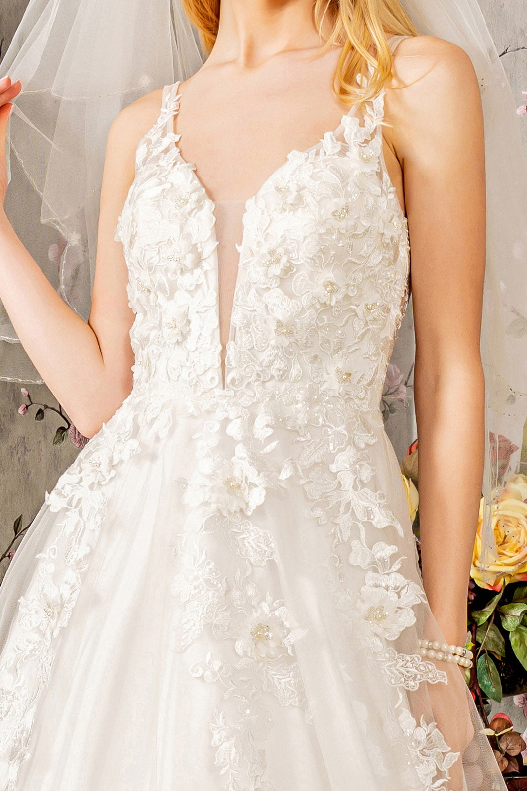 White Simple Long Bridal Gown A Line Wedding Dress for $477.0 – The ...