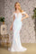 Prom Dresses  Feather Sequin Mermaid Long Prom Dress Ivory