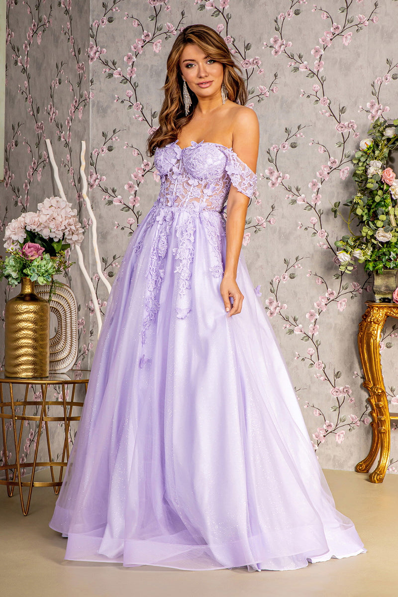 purple a line prom dress Long Formal MI9_Class_Code:11050103 Women Black Customized Matador Illusion Corset Size:Mom XL