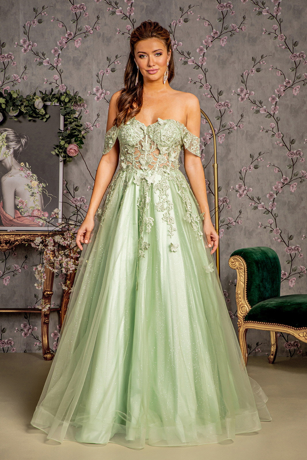 Long Formal A Line Prom Dress
