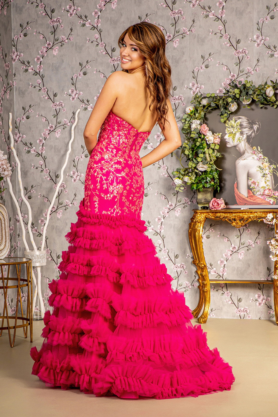 Long Formal Sequin Evening Prom Gown