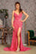 Prom Dresses Sequin Mermaid Prom Long Dress Hot Pink