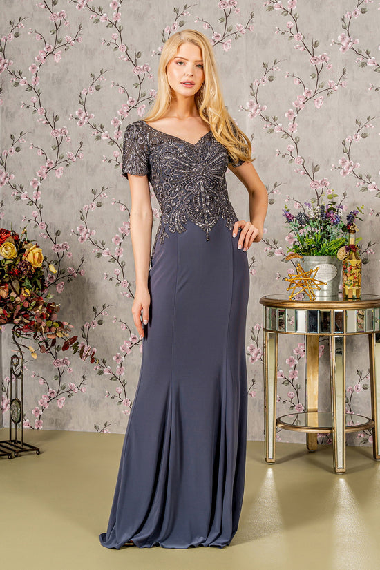 Mermaid tail bodice mother of the bride gowns Gray Long Formal Prom Dresses main image 0