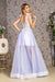 Prom Dresses 3D Flower A line Long Prom Dress Lilac