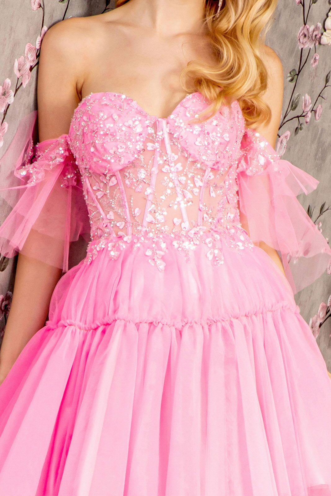 Hot Pink High Low Prom Dress     fg2428 main image 1