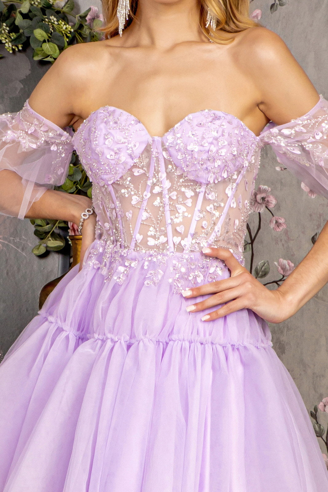 High Low Formal Detachable Overskirt Prom Dress