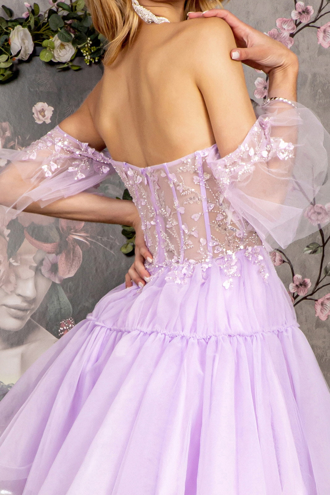 Prom Dresses Layered Skirt A line Long Prom Dress Lilac