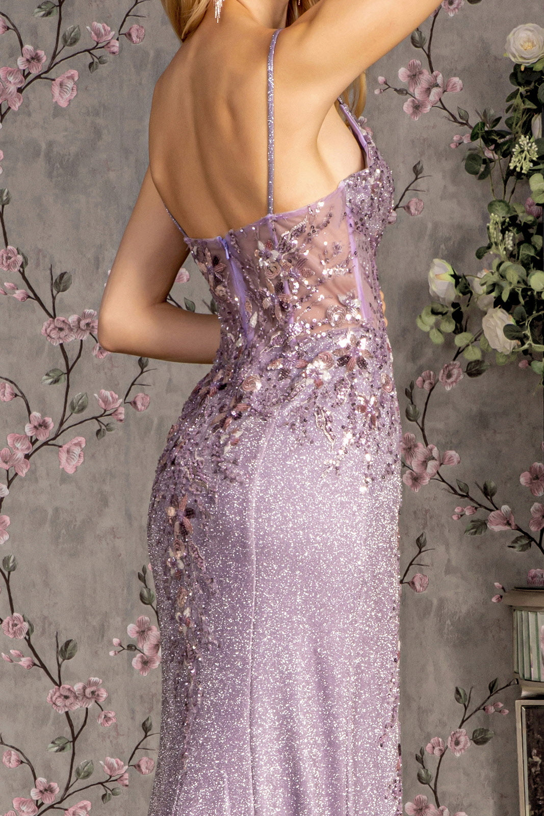 Prom Dresses Glitter Mermaid Long Prom Dress Lilac
