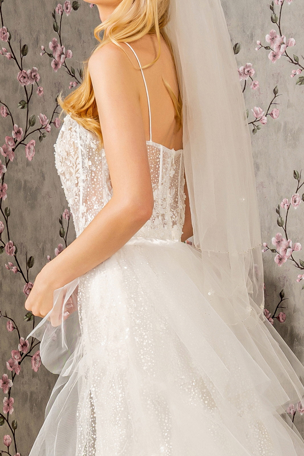 Long Mermaid Cape Wedding Dress