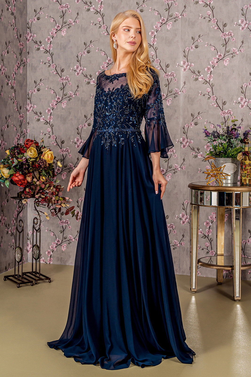Long Mother of the Bride Formal Dress