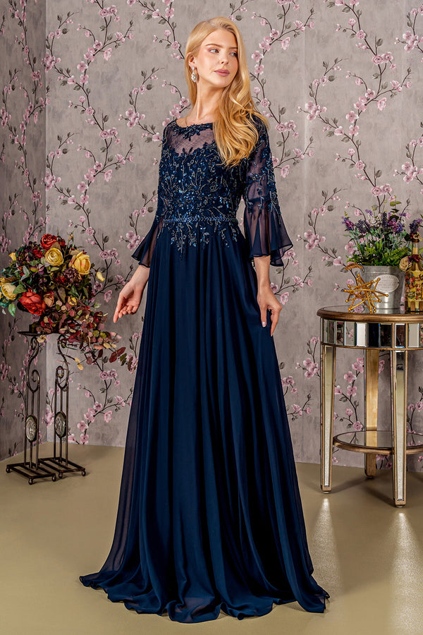 Long Mother of the Bride Formal Dress