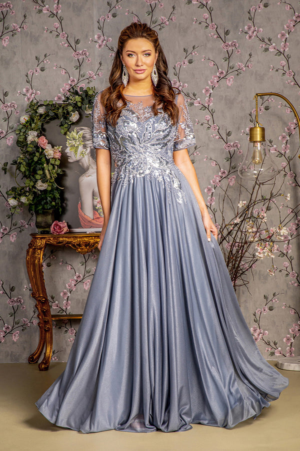 Long Formal A Line Mother of the Bride Dress