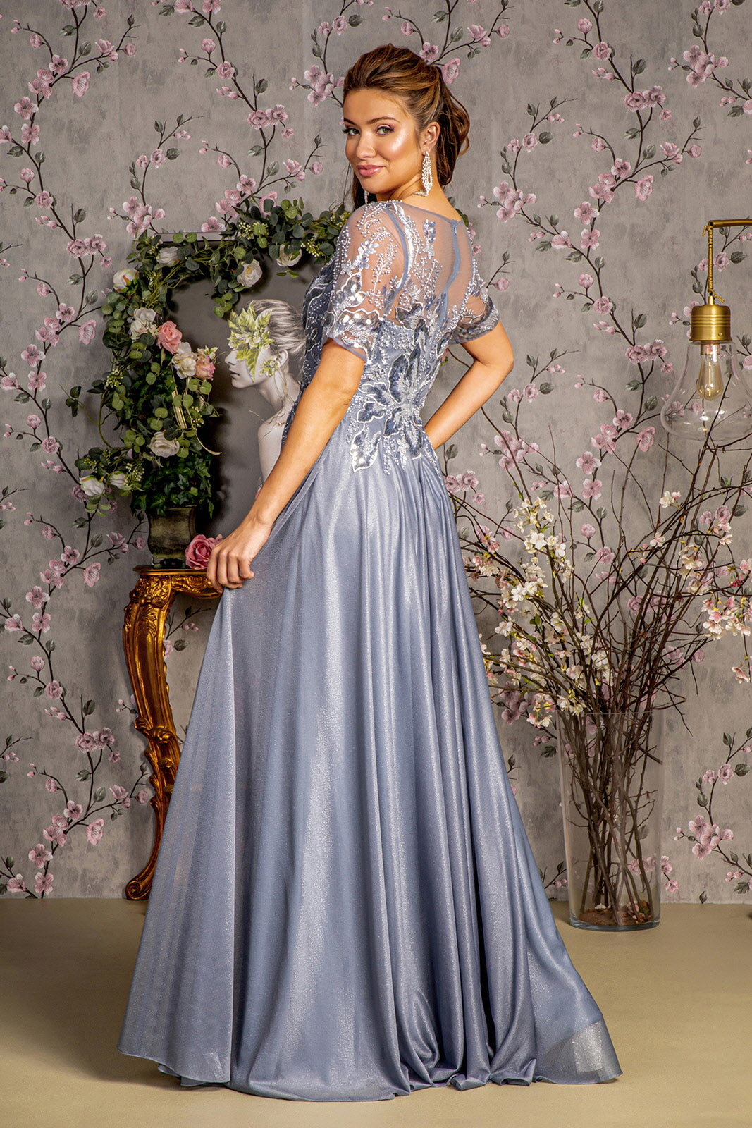 Long Formal A Line Mother of the Bride Dress
