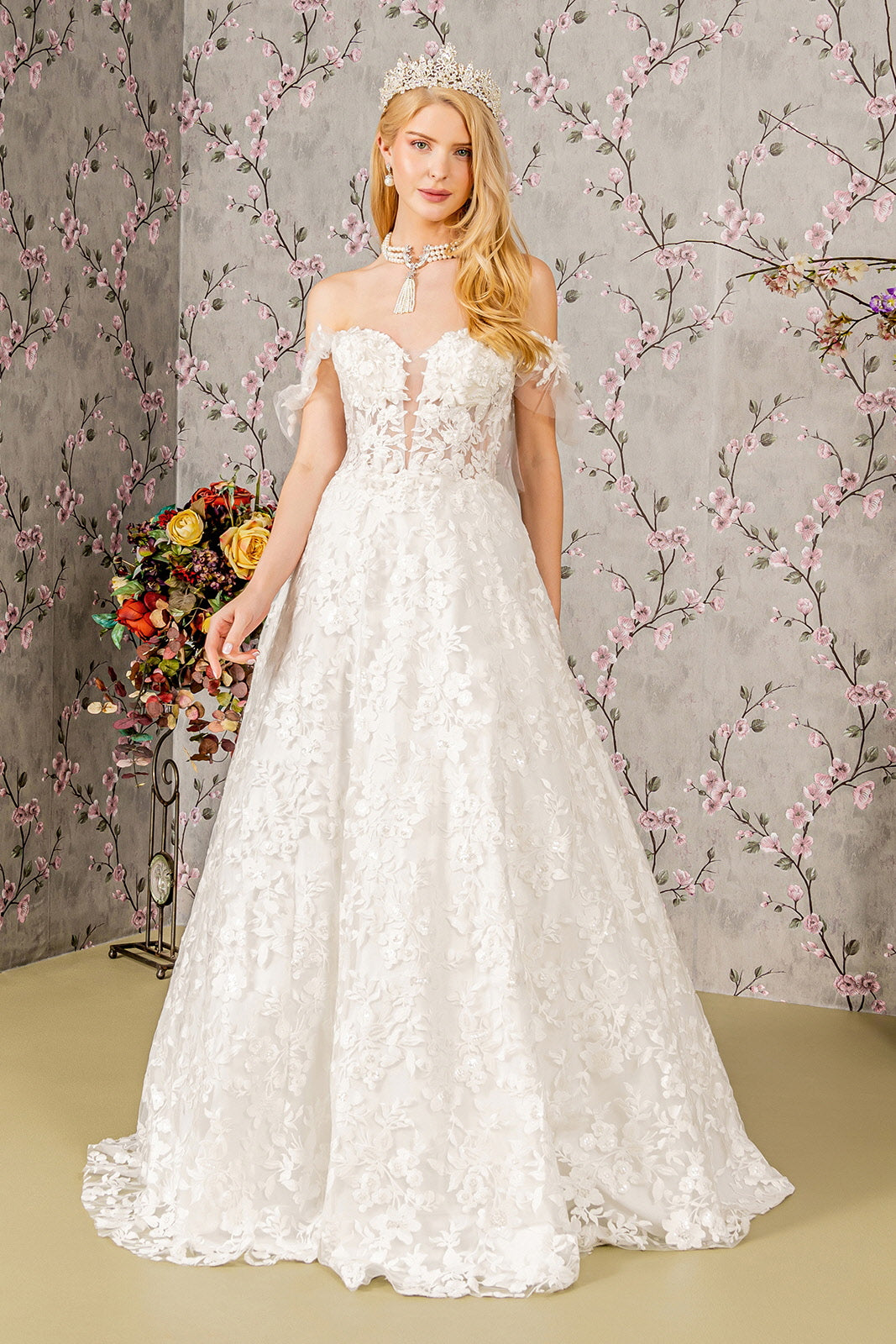Long Bridal Wedding Dress