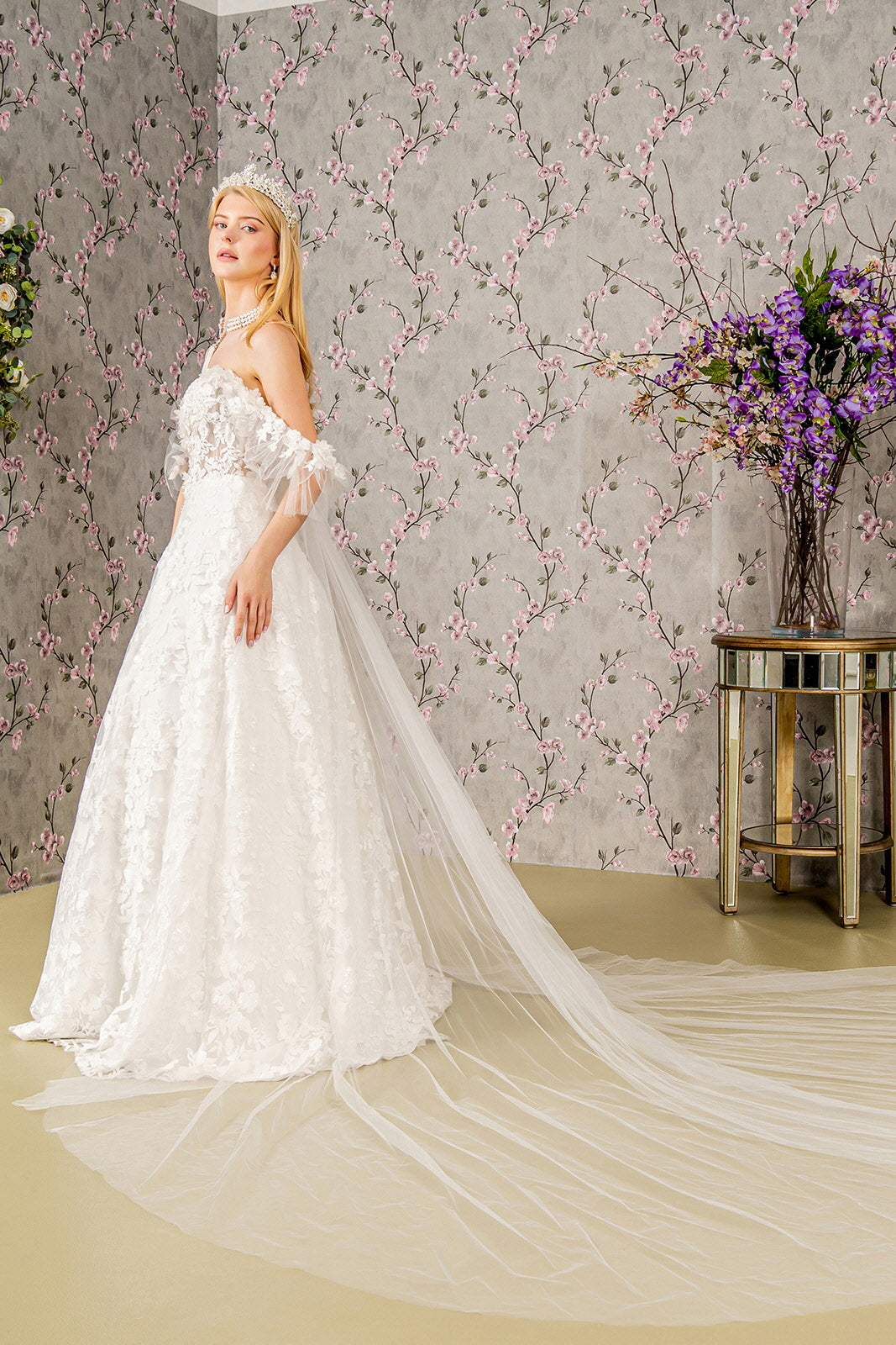 Long Bridal Wedding Dress