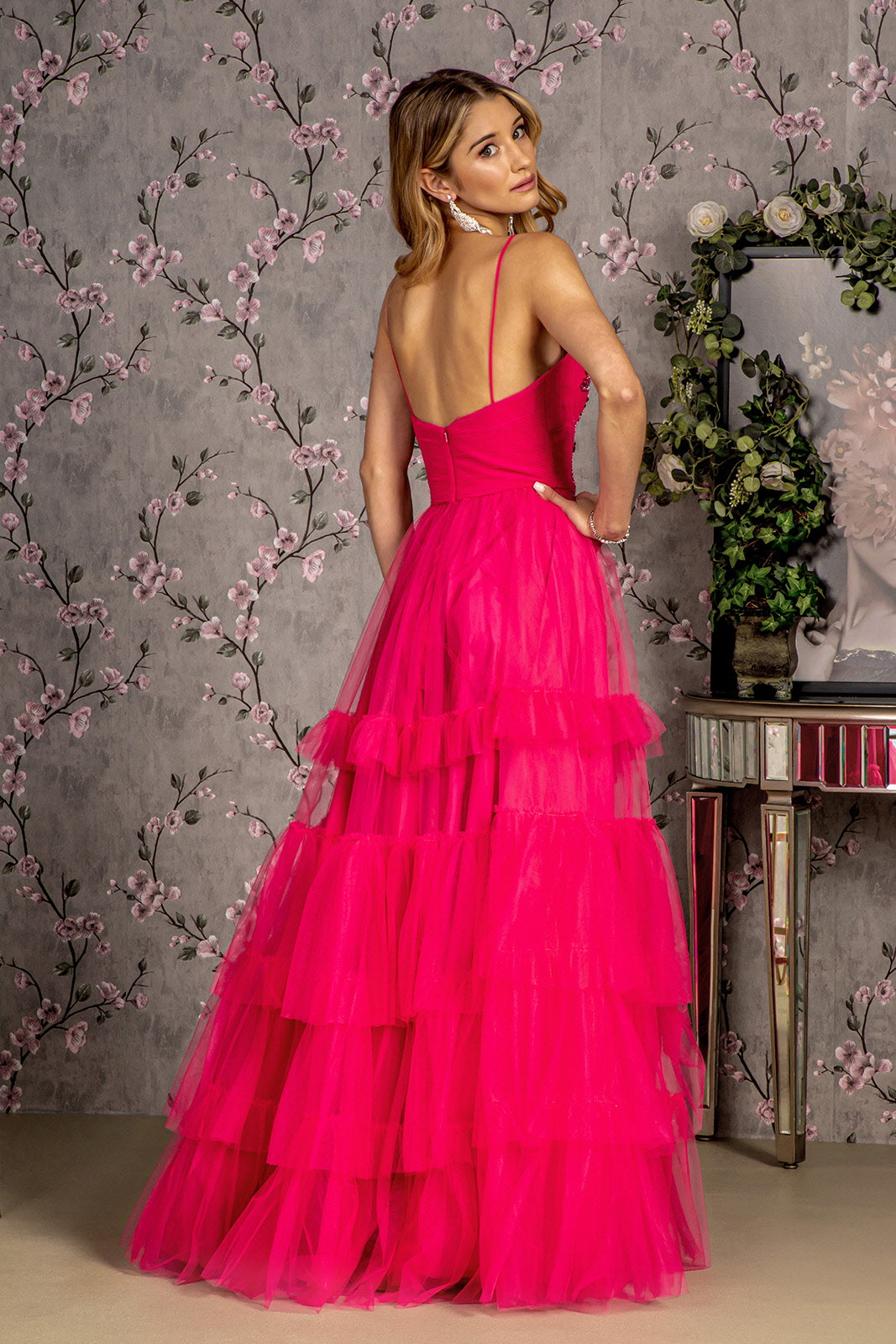 Long Sequin Beaded Formal Prom Dress