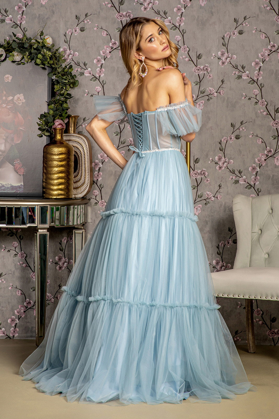 Sequin Formal A Line Long Prom Dress