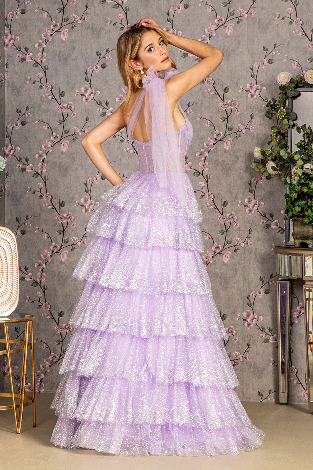 Lilac Prom Formal Glitter Evening Long Gown for $251.0 – The Dress Outlet