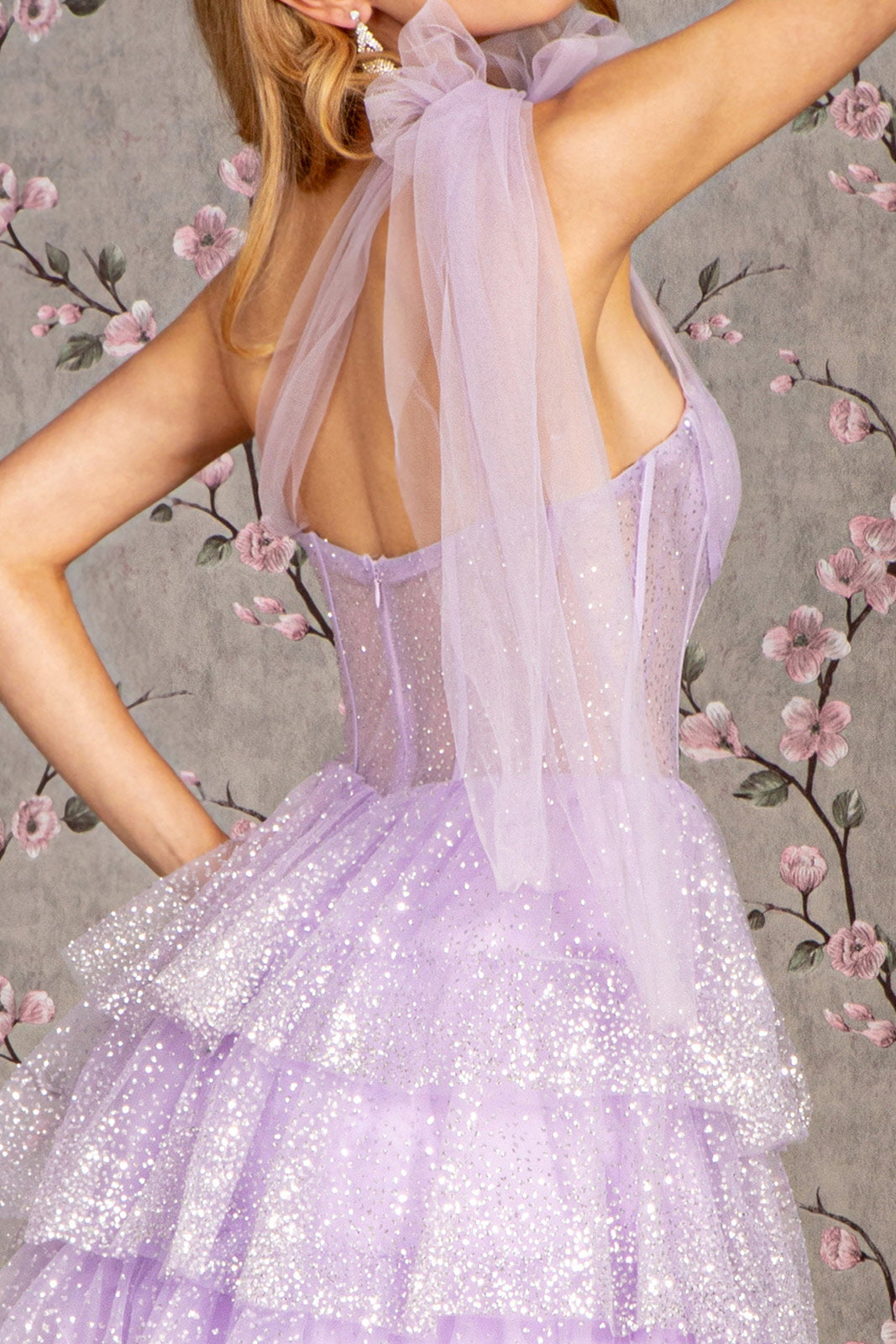 Prom Dresses Prom Glitter A line Long Dress Lilac