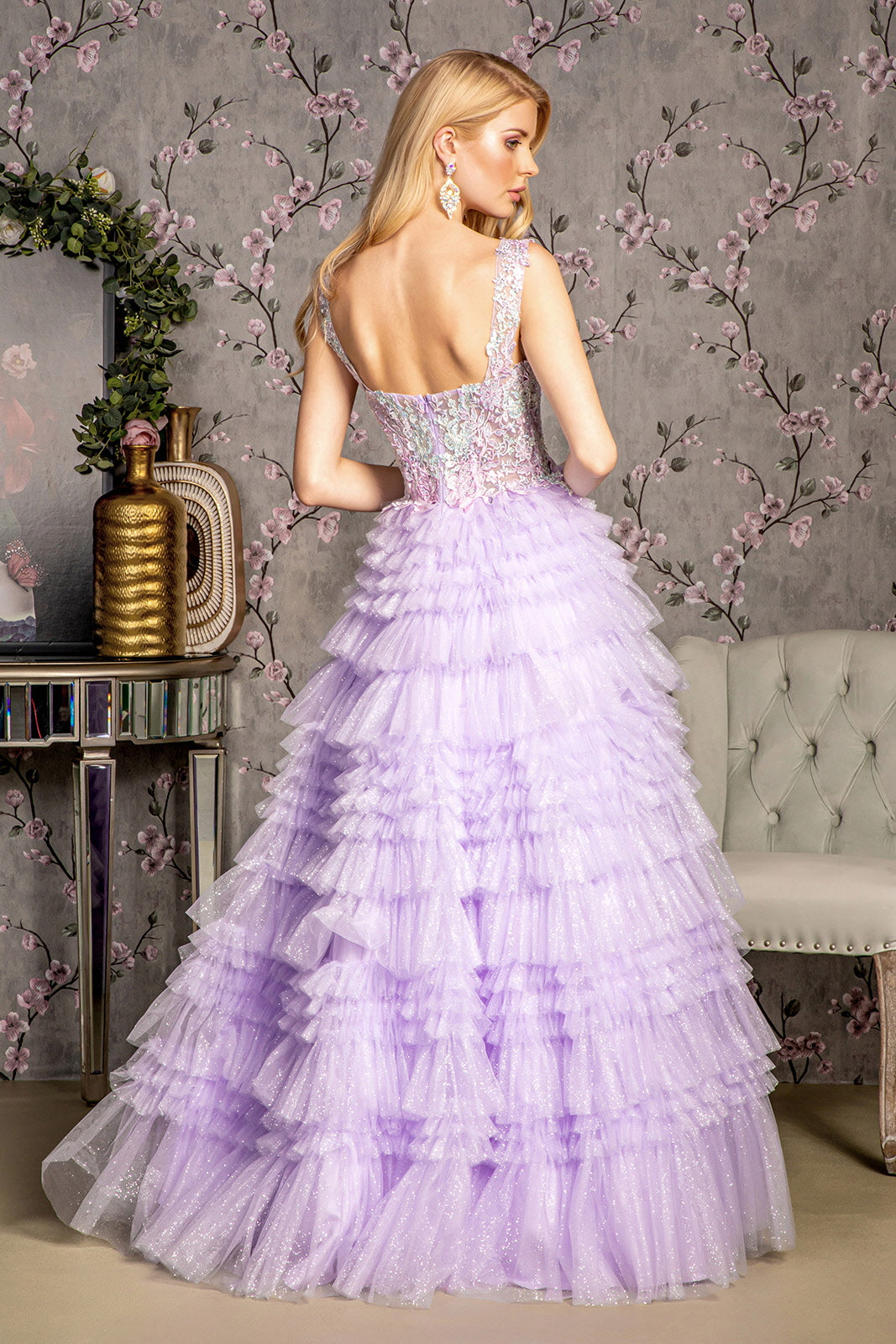 Long Glitter Formal Prom A Line Evening Dress